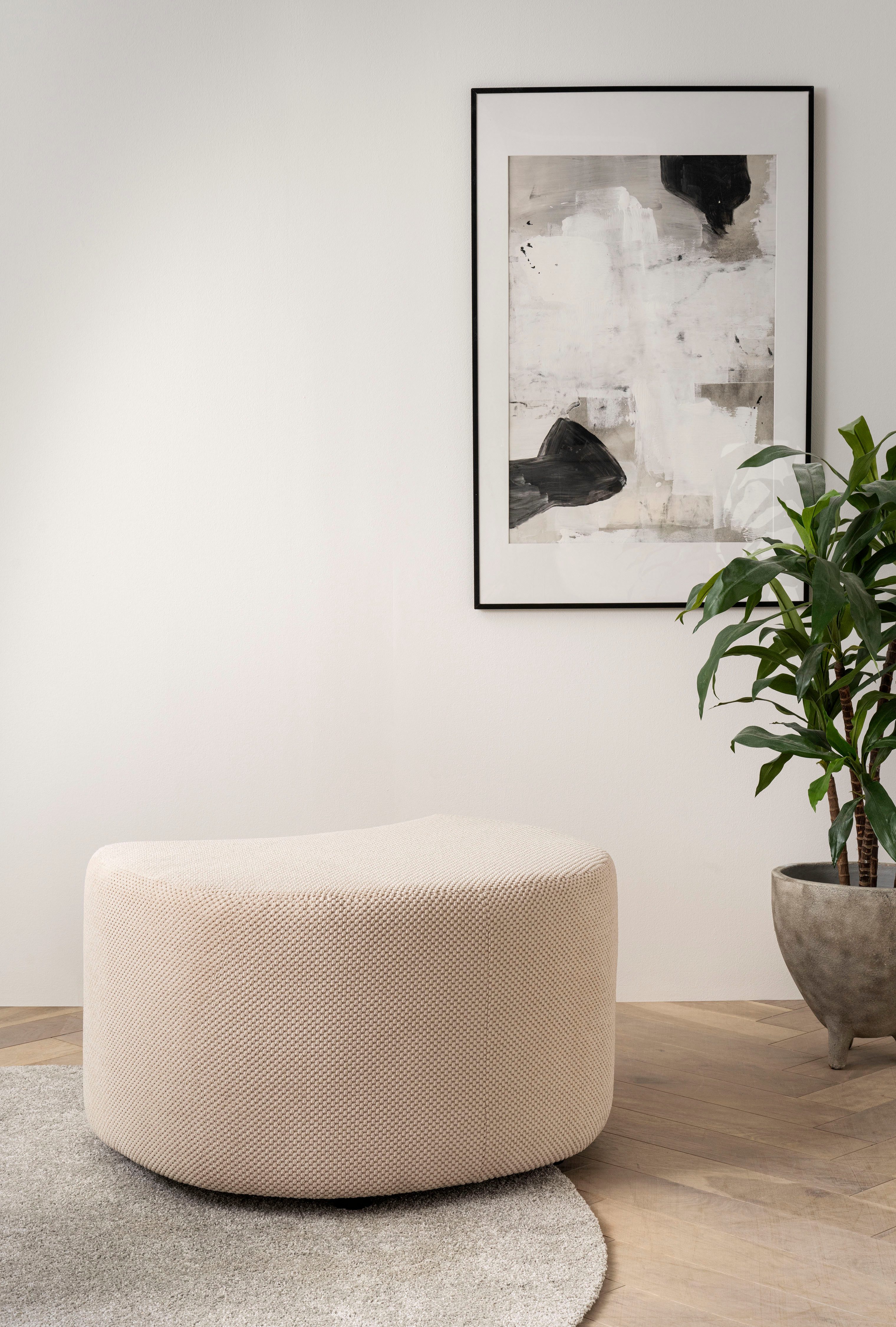 Home affaire Hocker MAISIE Webvelours, passende Ergänzung Big-Drehsessel, in 3 Farben