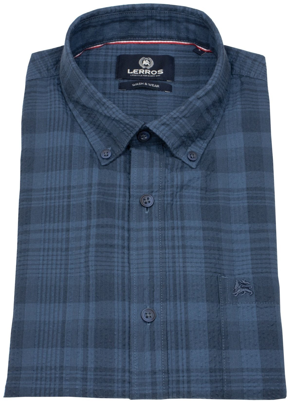 LERROS Kurzarmhemd Button-Down-Kragen günstig online kaufen