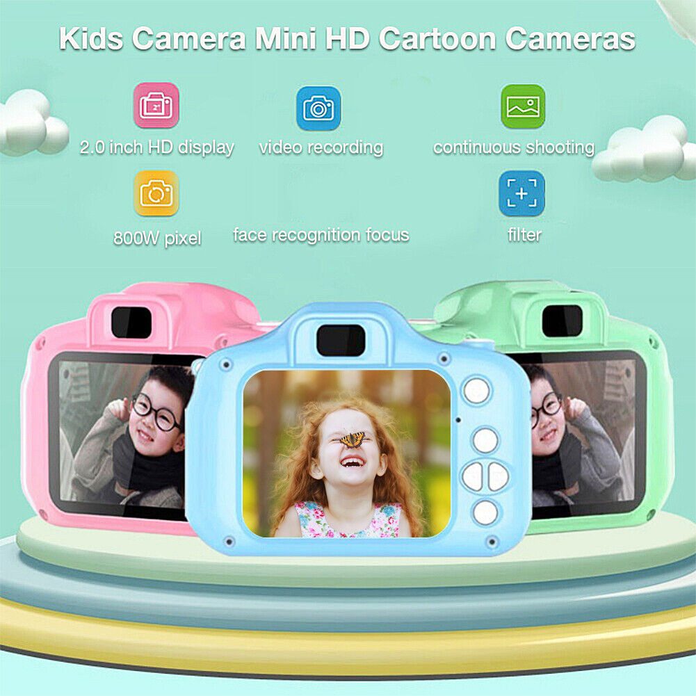 Vivitar Kinderkamera 48MP 1080P HD Digitalkamera Spielzeug mit 32GB SD Karte Kinderkamera (48 MP, 8x opt. Zoom, inkl. 5 lustige Spiele + 15 schöne Bildervorlagen + 6 magische Filter, 8-facher Digitalzoomür - 3-14 Jahre Mädchen Jungen Geburtstag)