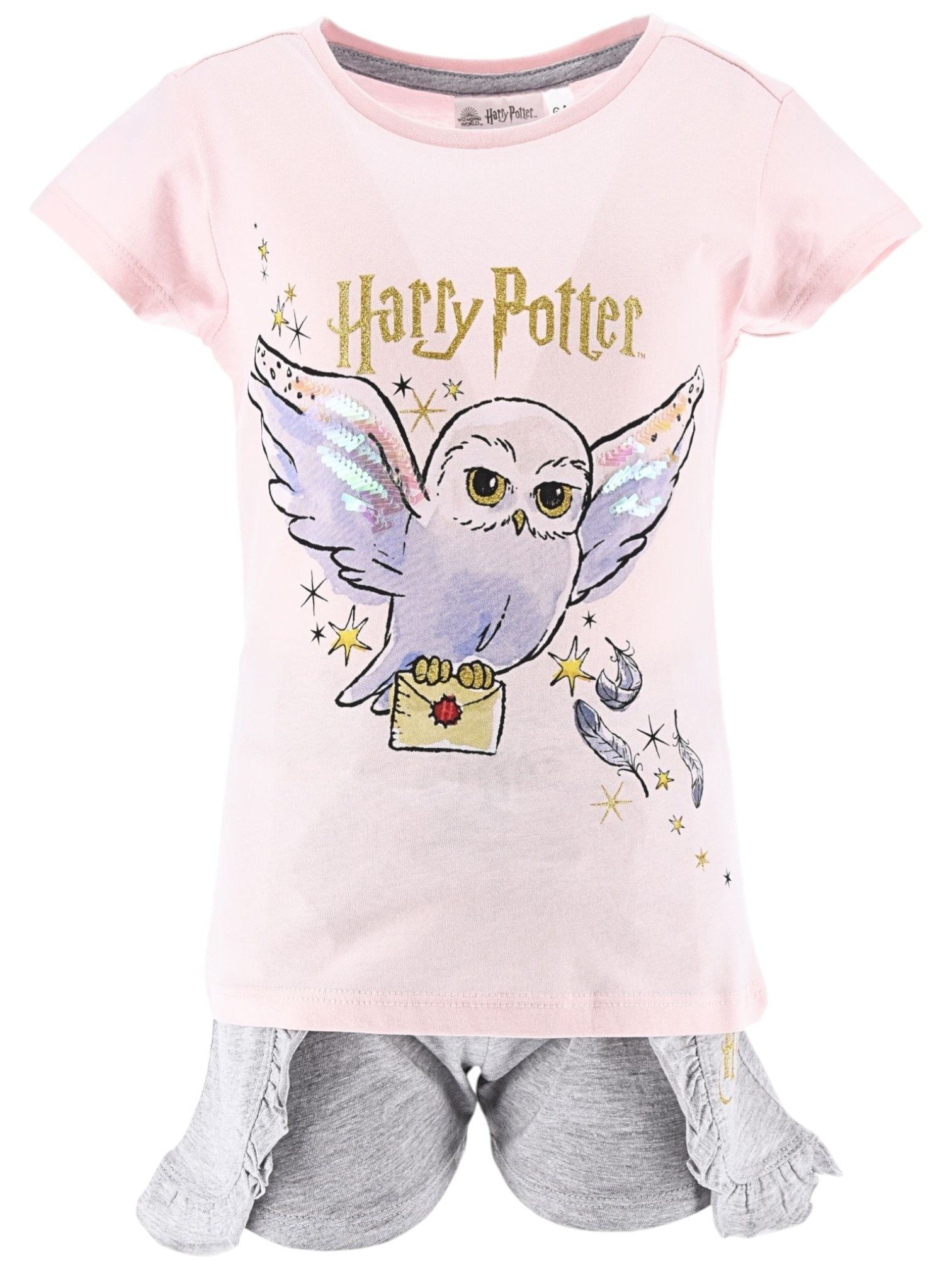 Harry Potter Schlafanzug Hedwig (2 tlg) Mädchen Pyjama Set kurz Gr. 98-128 cm