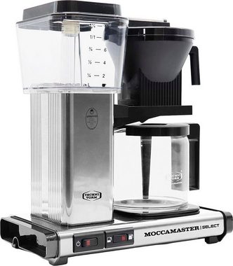 Moccamaster Filterkaffeemaschine KBG Select polished silver, 1,25l Kaffeekanne, Papierfilter 1x4