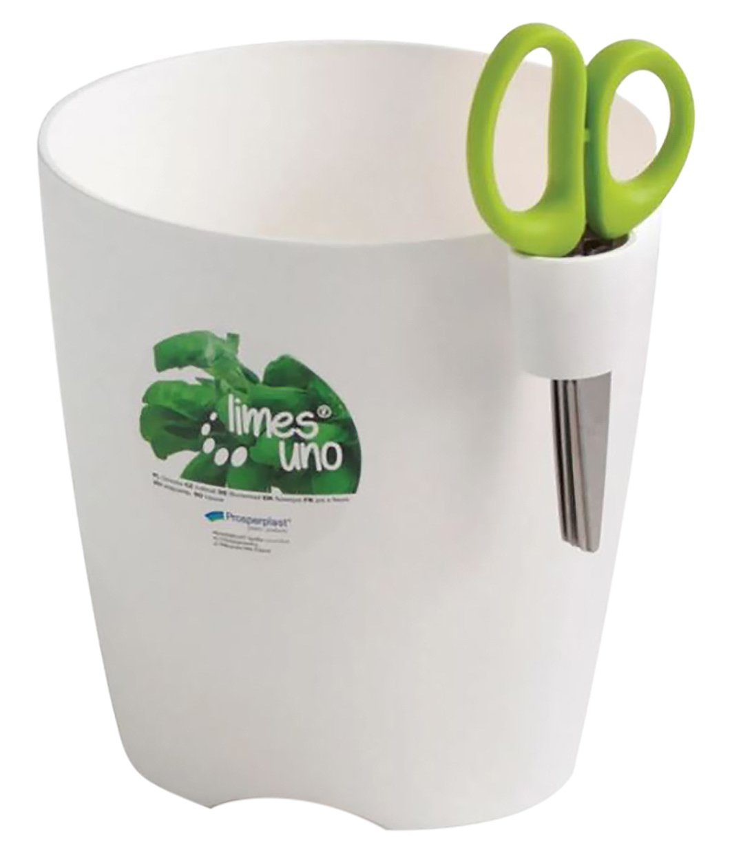 Weiß inkl. Dreifachklinge Prosperplast Kräuterschere Schere Kunststoff Limes tegawo (150mm), UNO Blumentopf mit Kräutertopf