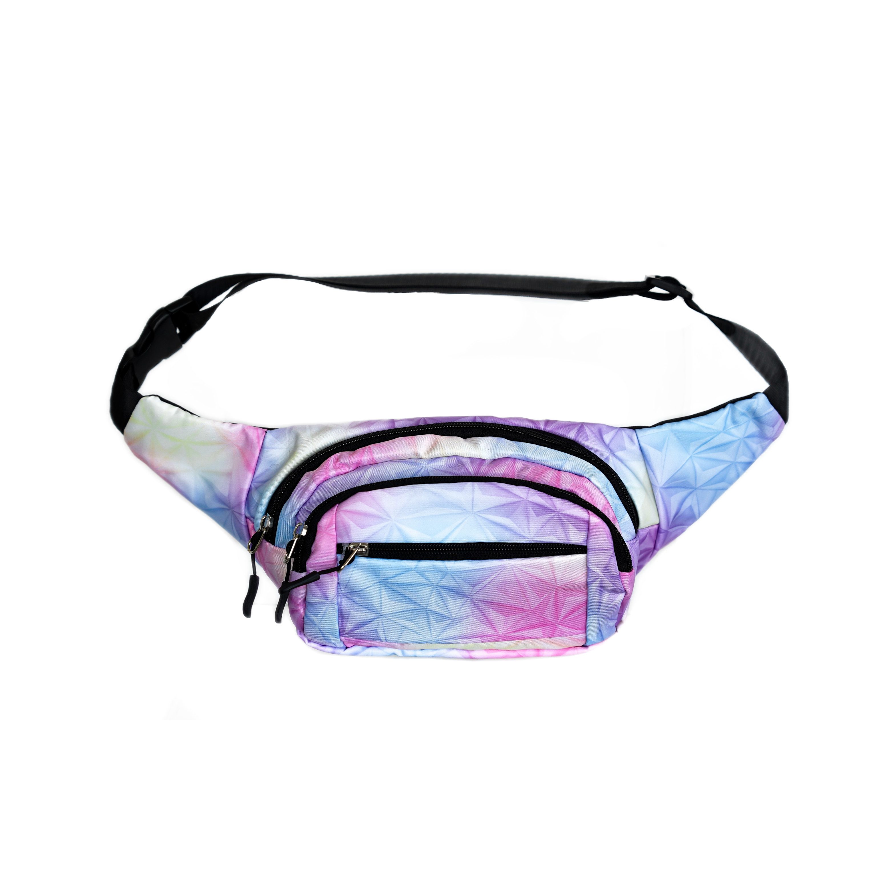 Susino Bauchtasche Umhängetasche aus Polyester mit 3 Fächern sicherer Reißverschluss