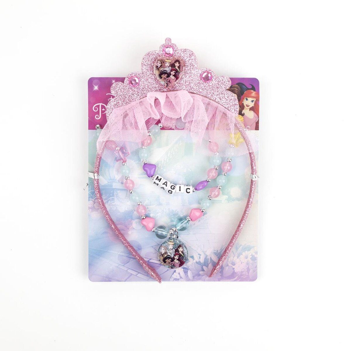 Disney Schmuckset Disney Princess Schmuckset 3-teiliges Set Halskette, Armband & Ring