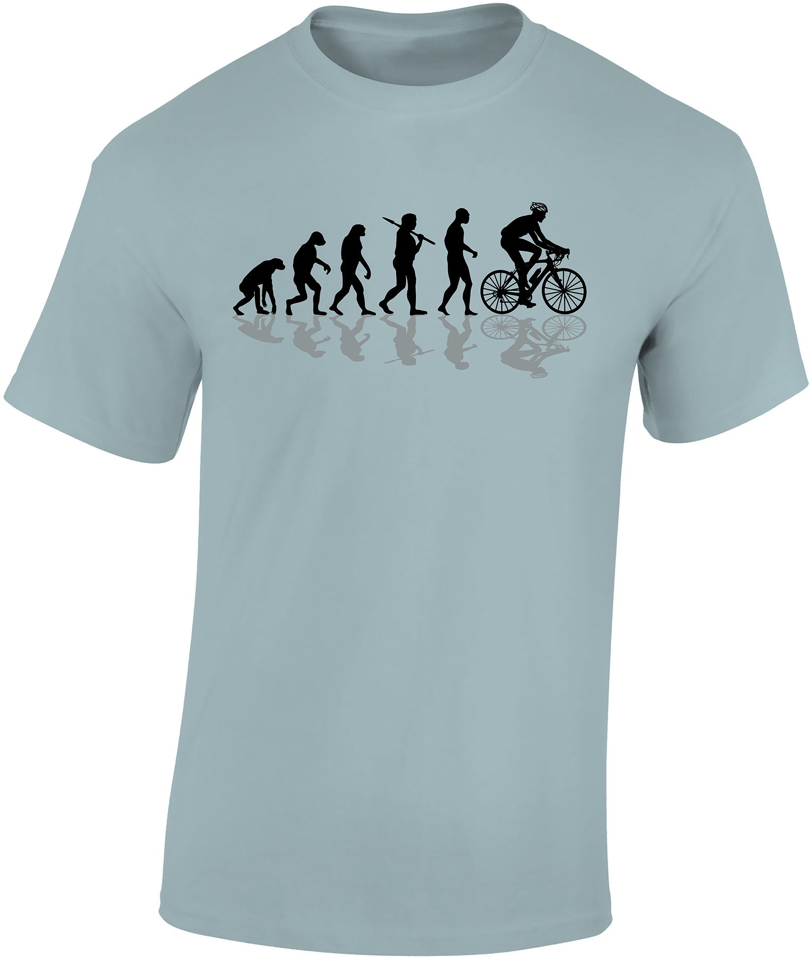 Baddery Print-Shirt Fahrrad T-Shirt: "Bike Evolution", hochwertiger Siebdru günstig online kaufen
