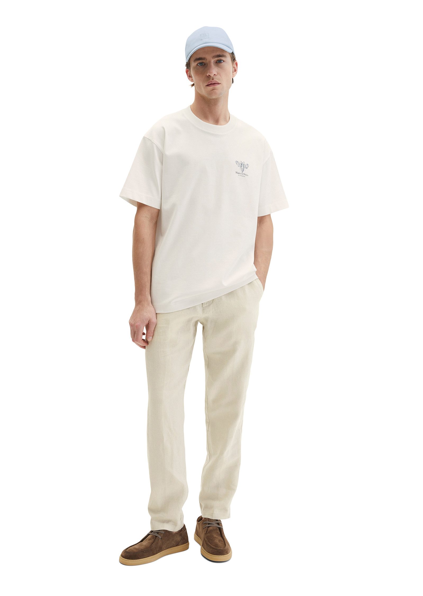 Marc O'Polo T-Shirt loose fit mit beidseitigen Insektenprints – Bild 4 von 5
