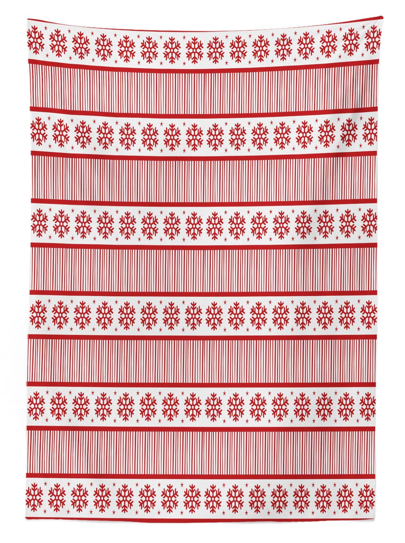 Abakuhaus Tischdecke Farbfest Klare Für Farben, geeignet Winter-Schneeflocke Stripes den Bereich Außen Urlaub Waschbar