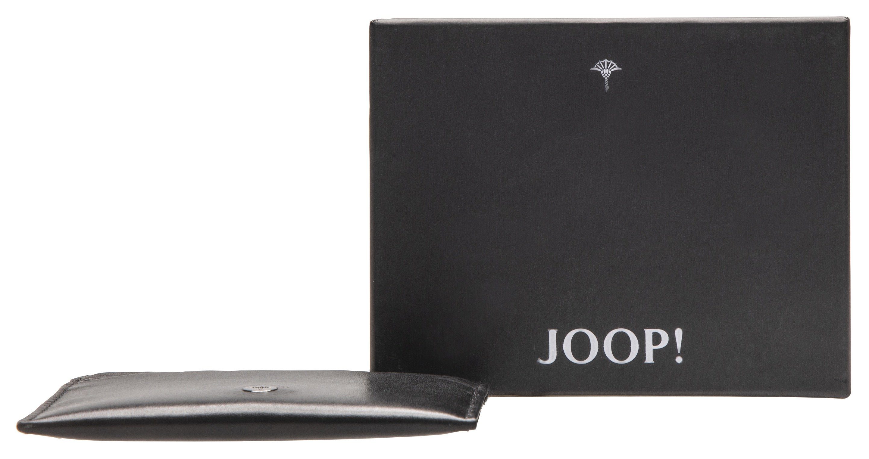 Joop! Kartenetui cardona peteus cardholder silberfarbenem h8, schwarz mit Detail
