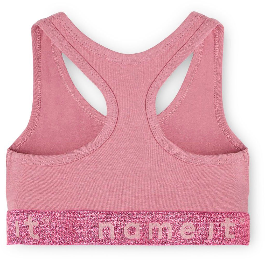 2-tlg) NKFSHORT Name rose It (Packung, Bustier heather 2P TOP