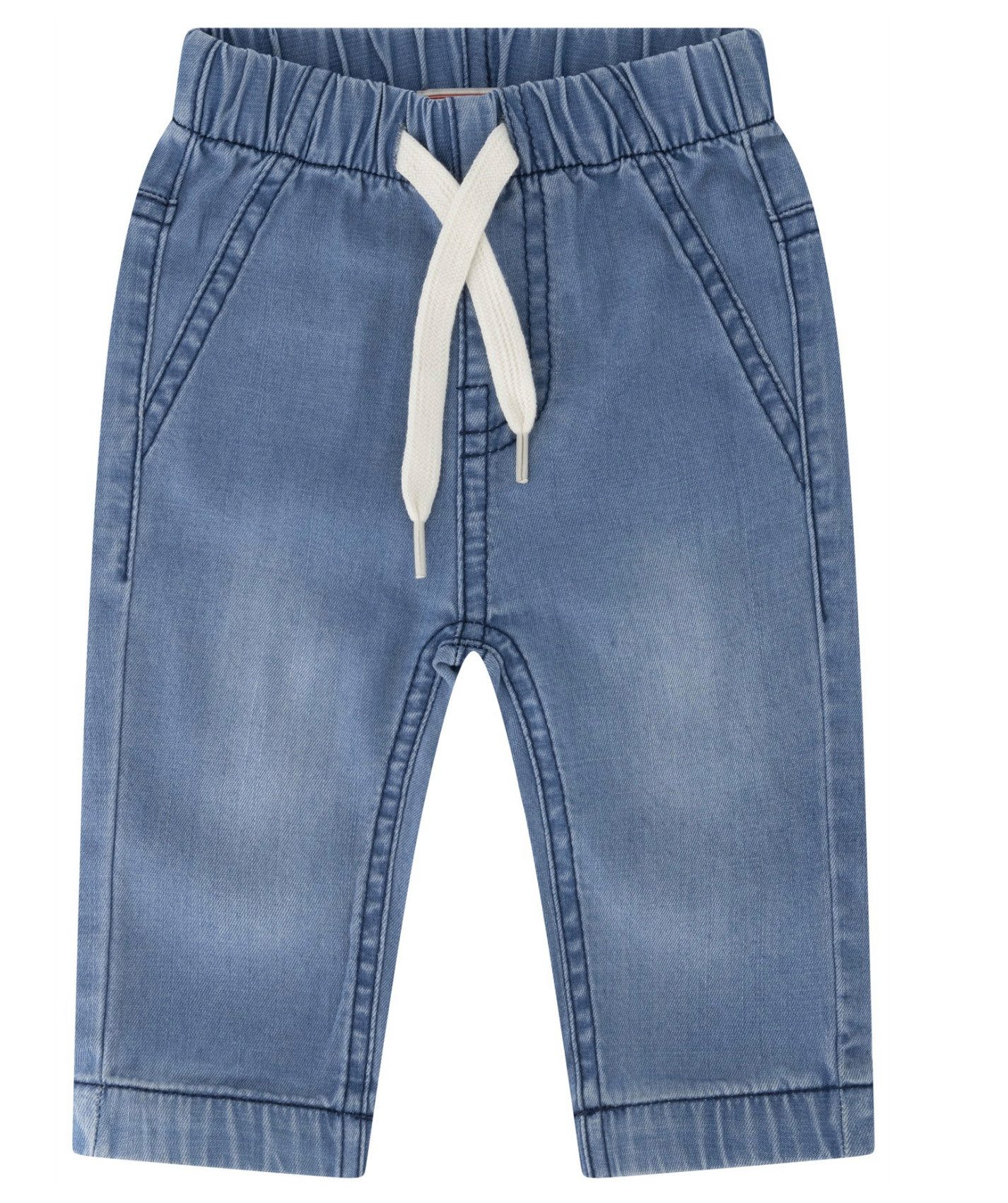 SALT AND PEPPER Bequeme Jeans Baby Jeans mit elastischem Bund und Bindeband