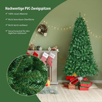 COSTWAY Künstlicher Weihnachtsbaum »180 cm Tannenbaum«, mit 845 Spitzen PVC Nadeln, 9 Lichtmodi und 5 Farbwechsel