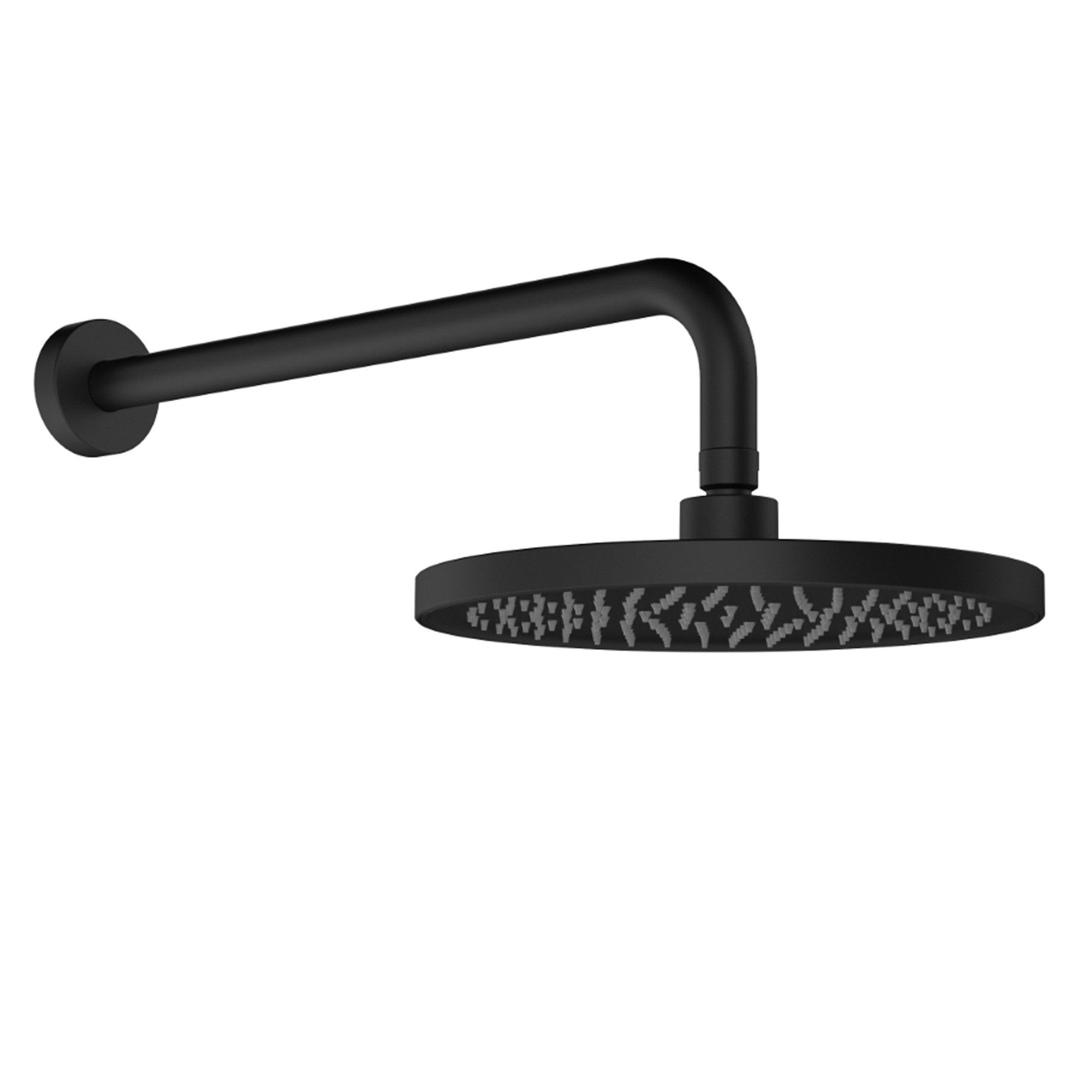 CHRIS BERGEN Kopfbrause Wassersparender Regenduschkopf mit Brausearm, Regendusche, Kopfbrause, in Schwarz matt