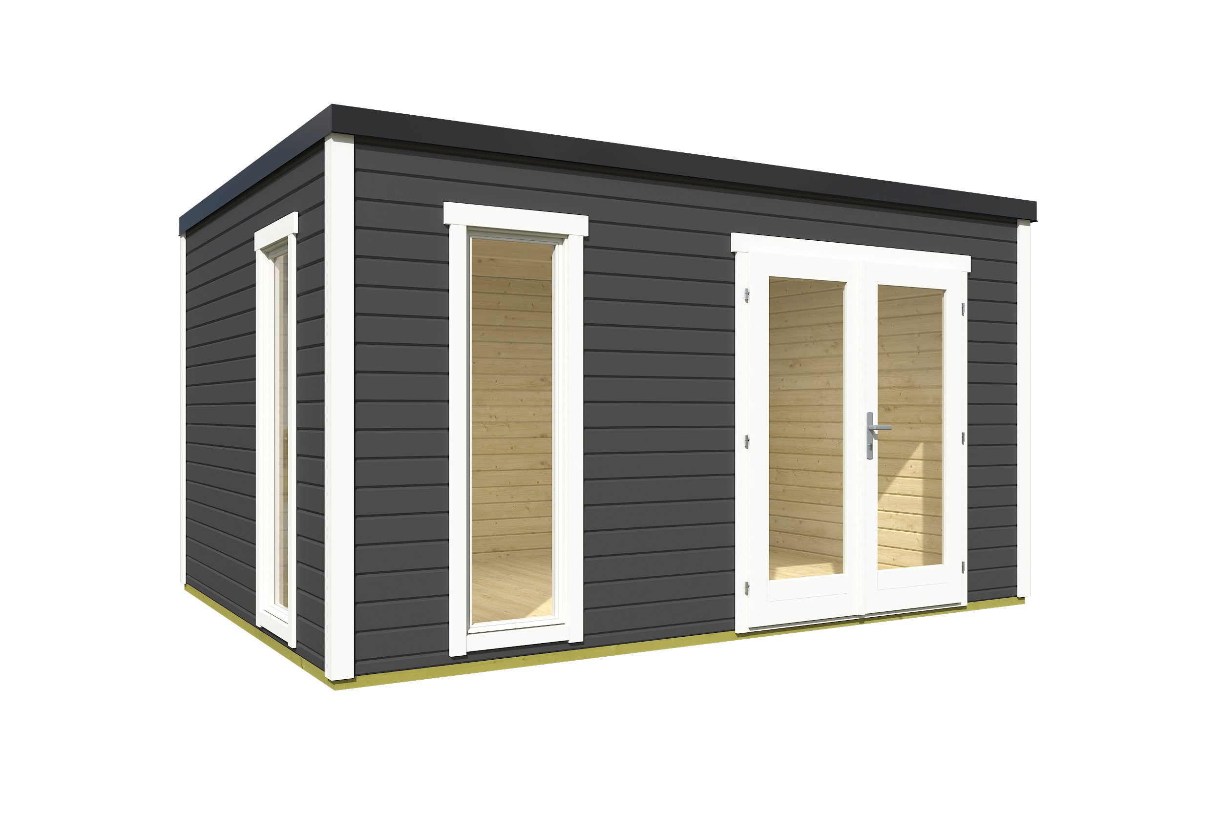 Nordic Holz Gartenhaus Palermo 4, BxT: 400x302,5 cm, mit großen Glasflächen