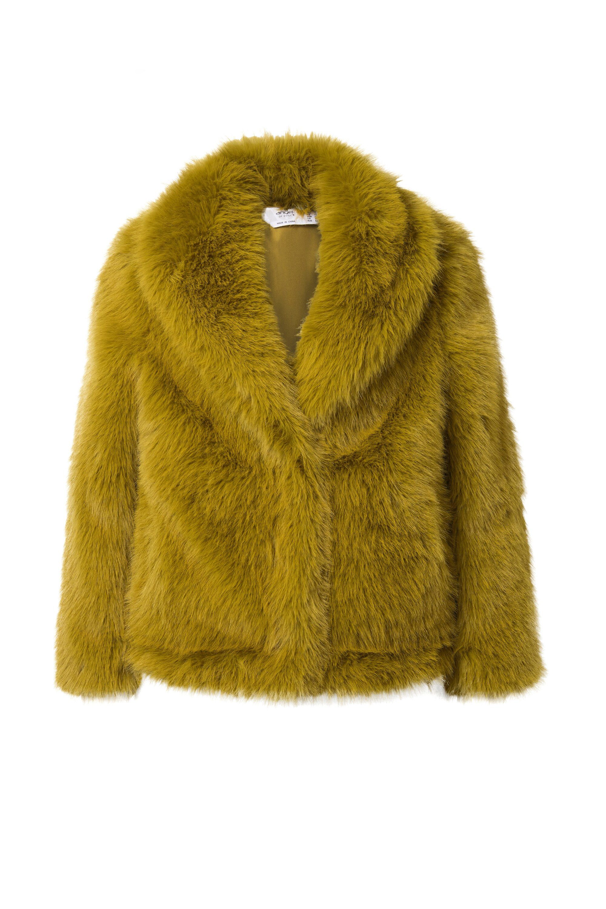 Angel of Style Outdoorjacke Plüschjacke Straight Fit Schalkragen Pelzhaken günstig online kaufen