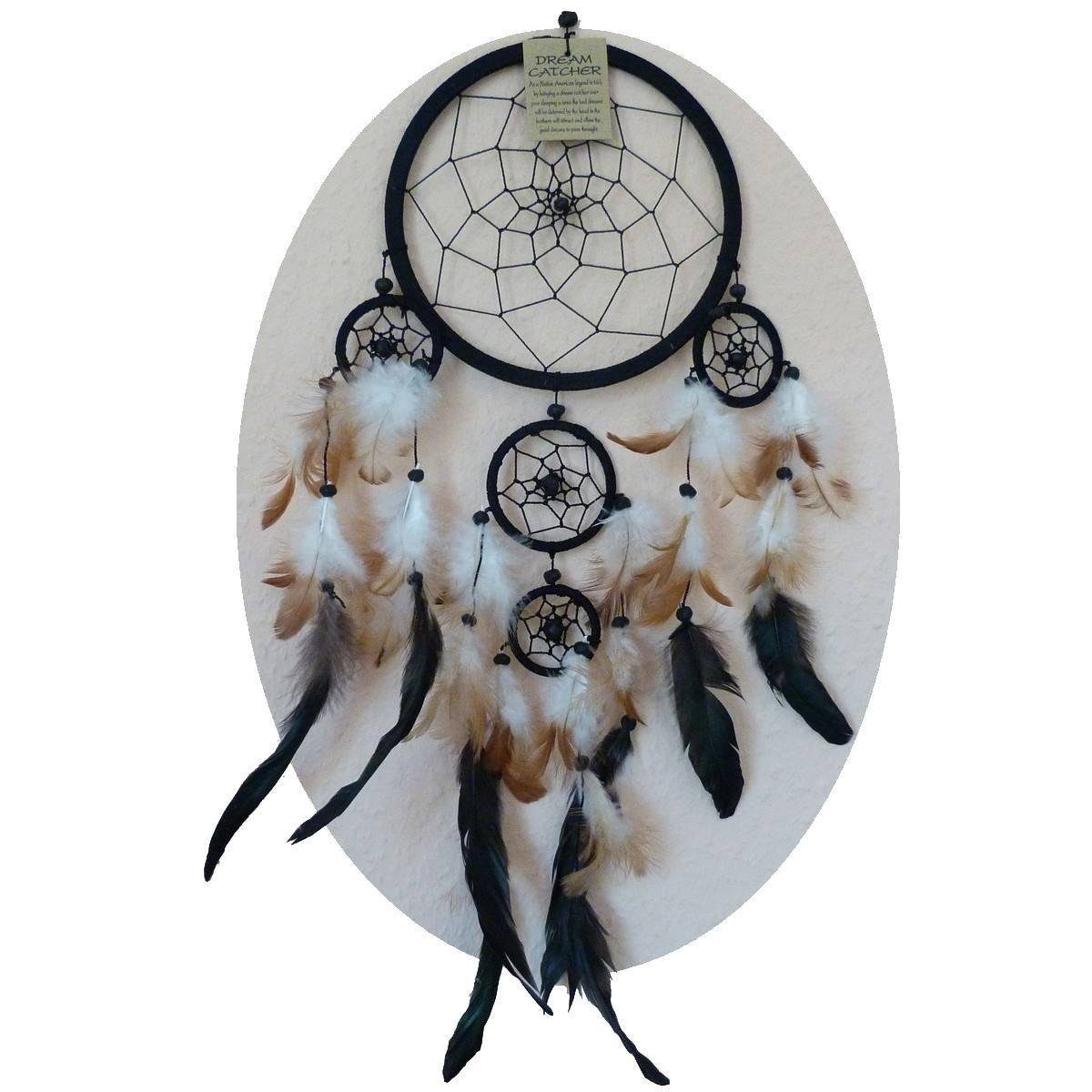 SIMANDRA Hängedekoration Traumfänger ø 32 cm, Gesamtlänge ca. 80 cm Dreamcacher Raumharmonisierung