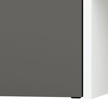 Lomadox Einzelbett FYLI-131, Artisan Eiche Nb. mit weiß/anthrazit 204/70/94 cm