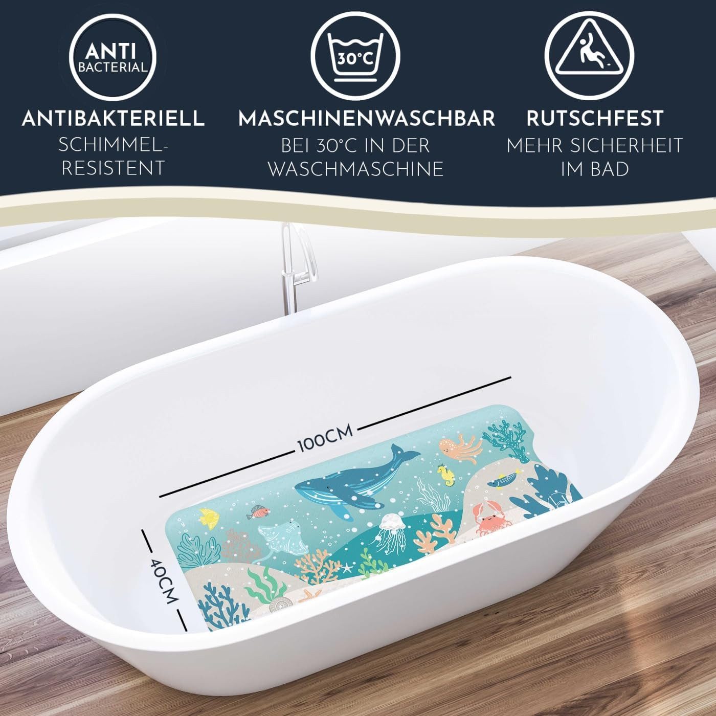 Homerella Badematte rutschfest Kinder - 100% günstig online kaufen