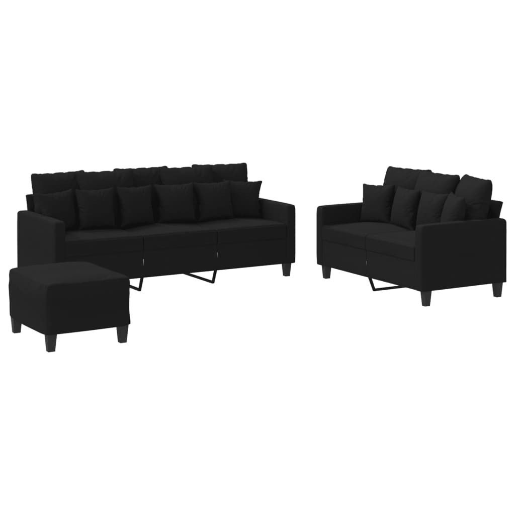 vidaXL Sofa 3-tlg. Sofagarnitur mit Kissen günstig online kaufen