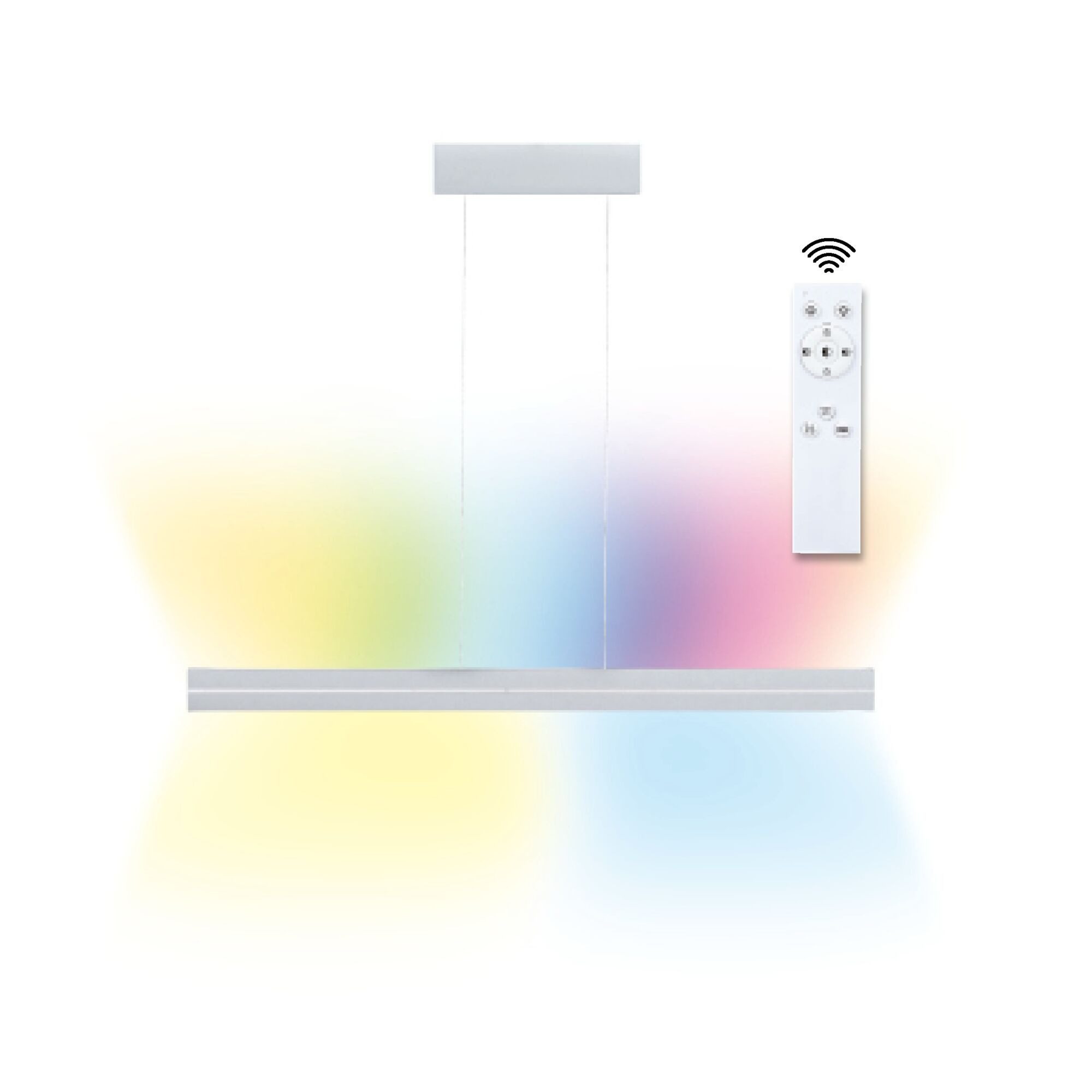 Paulmann LED Pendelleuchte LED Pendelleuchte Raiko RGBW+ dimmbar 1400lm / 240lm 19W / 6W Silber m