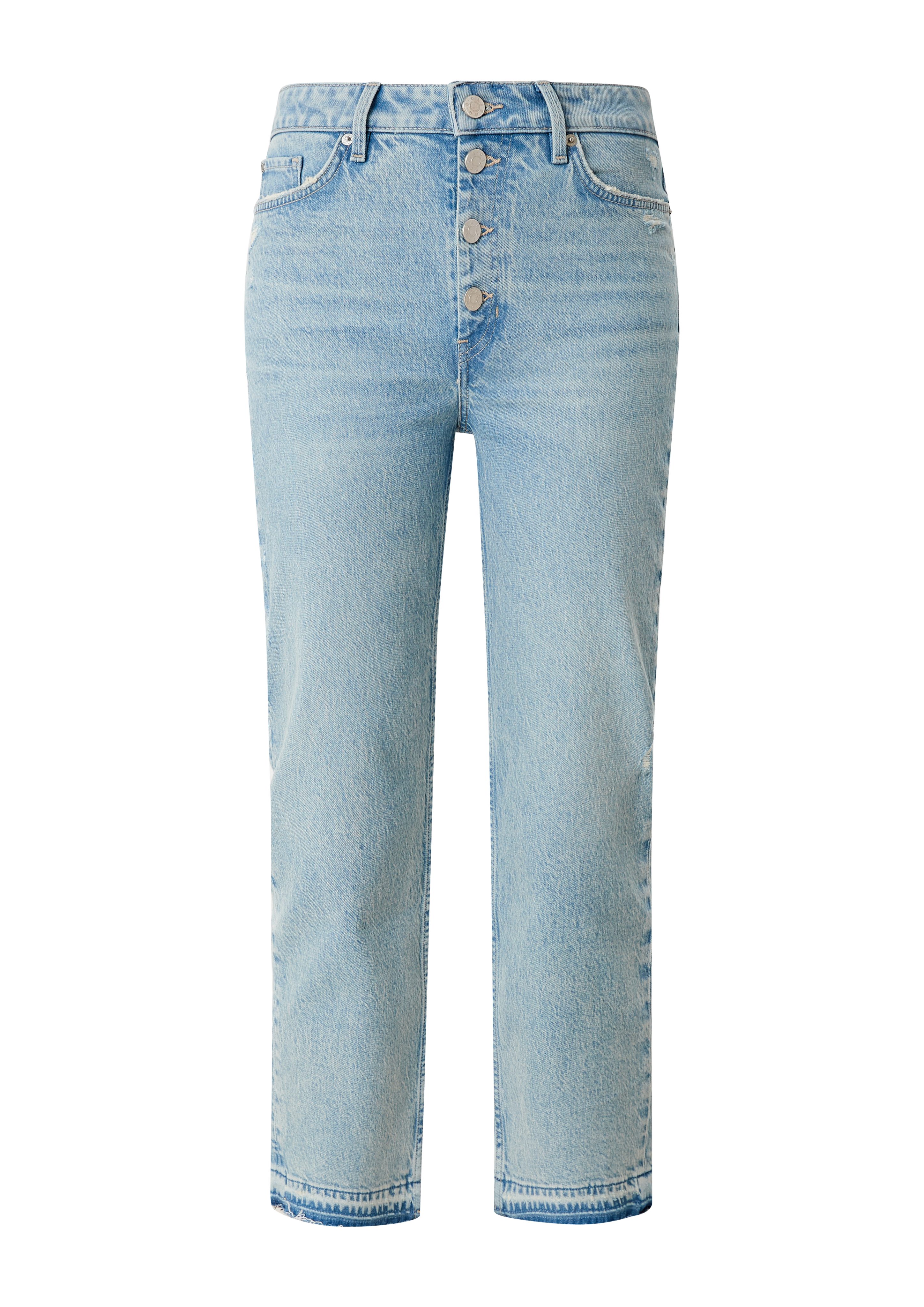powder s.Oliver Regular: Jeans 7/8-Jeans blue Cropped Waschung