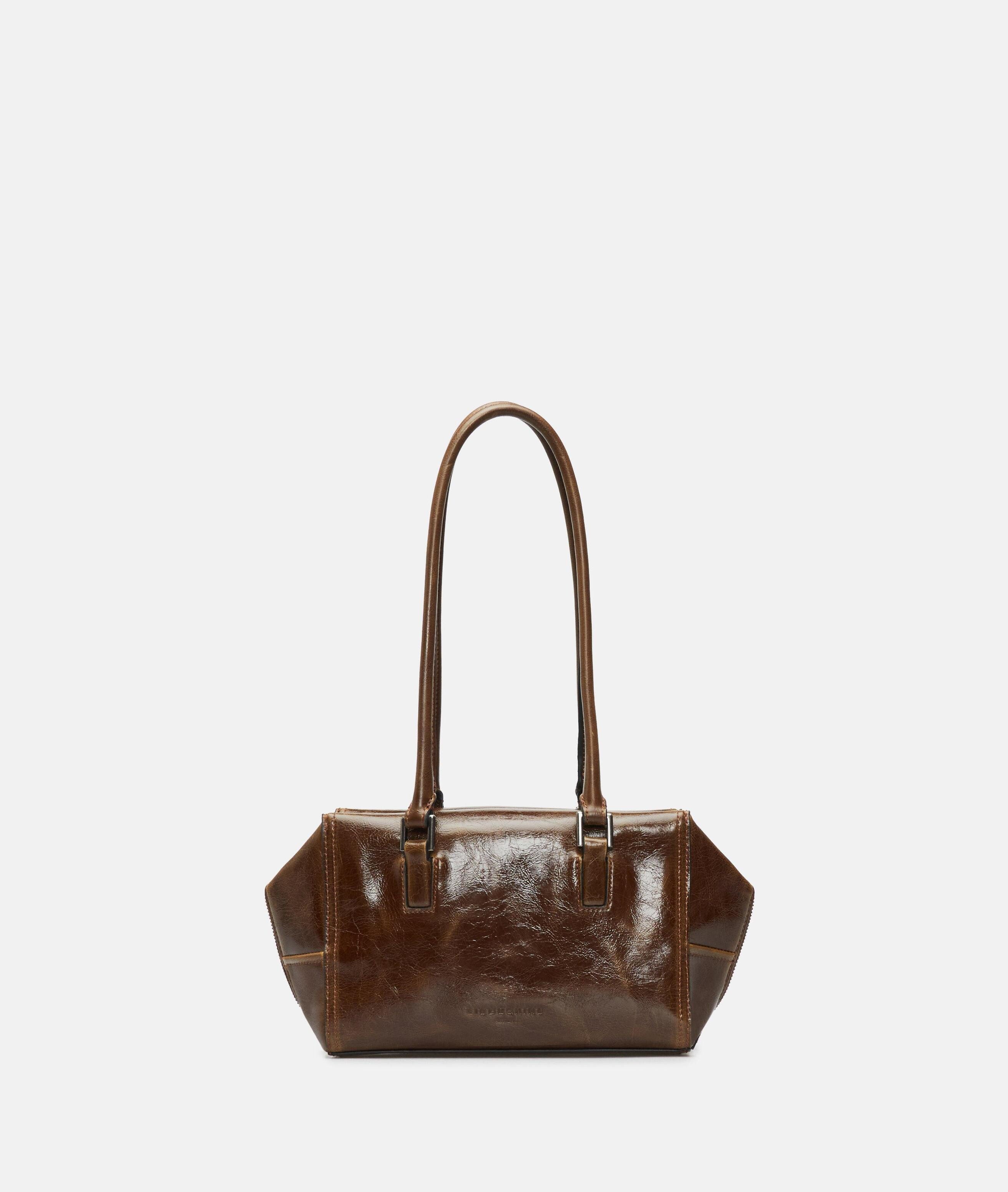 Liebeskind Berlin Schultertasche Archive Kayla Satchel S, Handliche Tasche in Lacklederoptik mit glossy Finish