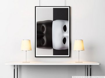 Sinus Art Poster Schwarze und weiße Maske 60x90cm Poster