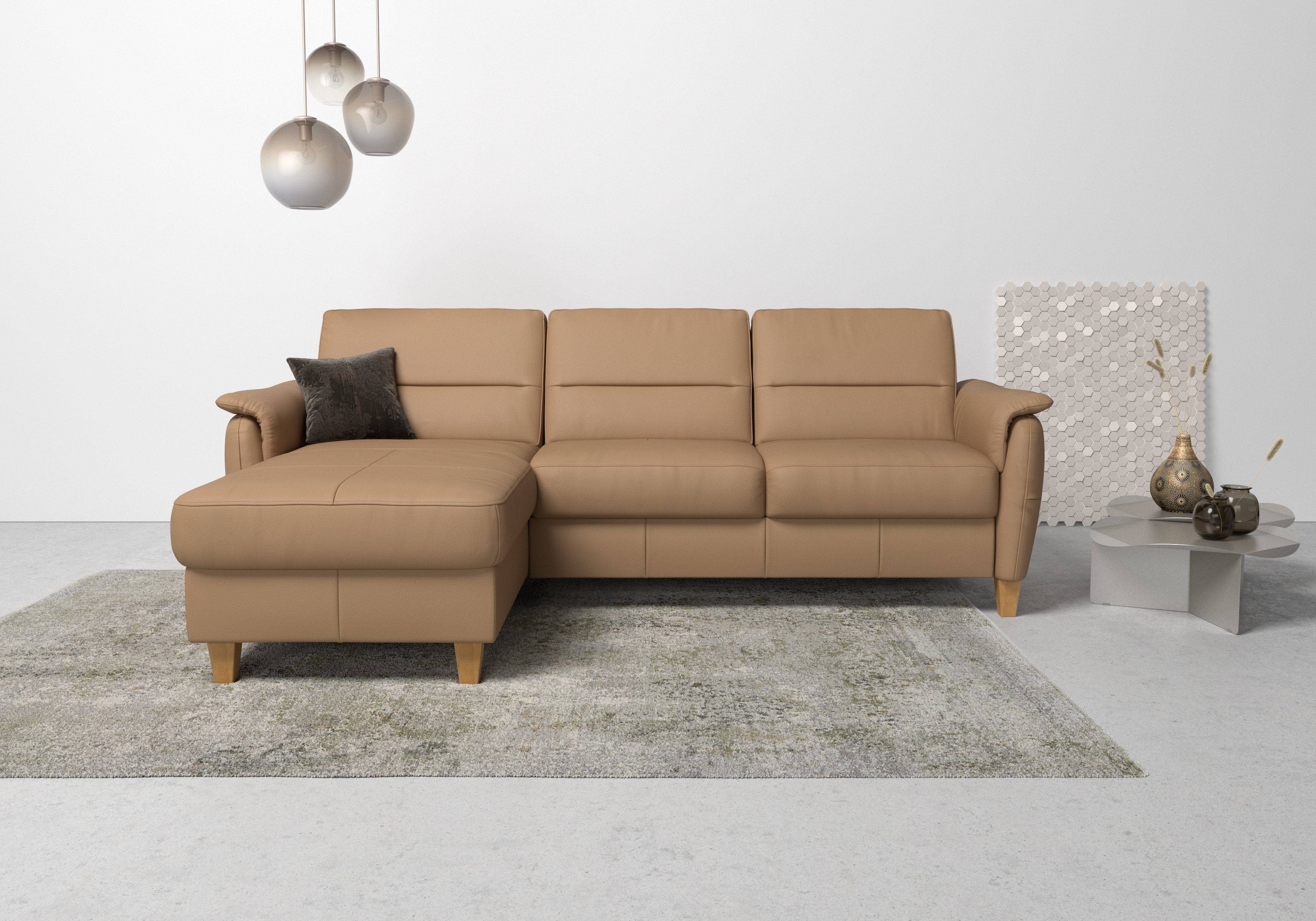 Home affaire Ecksofa Palmera L-Form, Federkern, günstig online kaufen