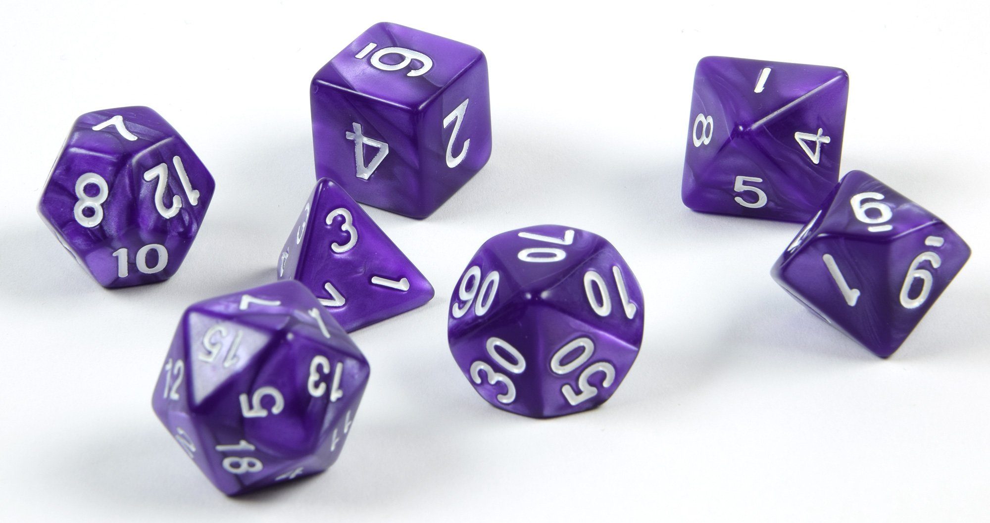 SHIBBY Spielesammlung 7 polyedrische DND Würfel für Rollen- und Tabletopspielemit Beutel