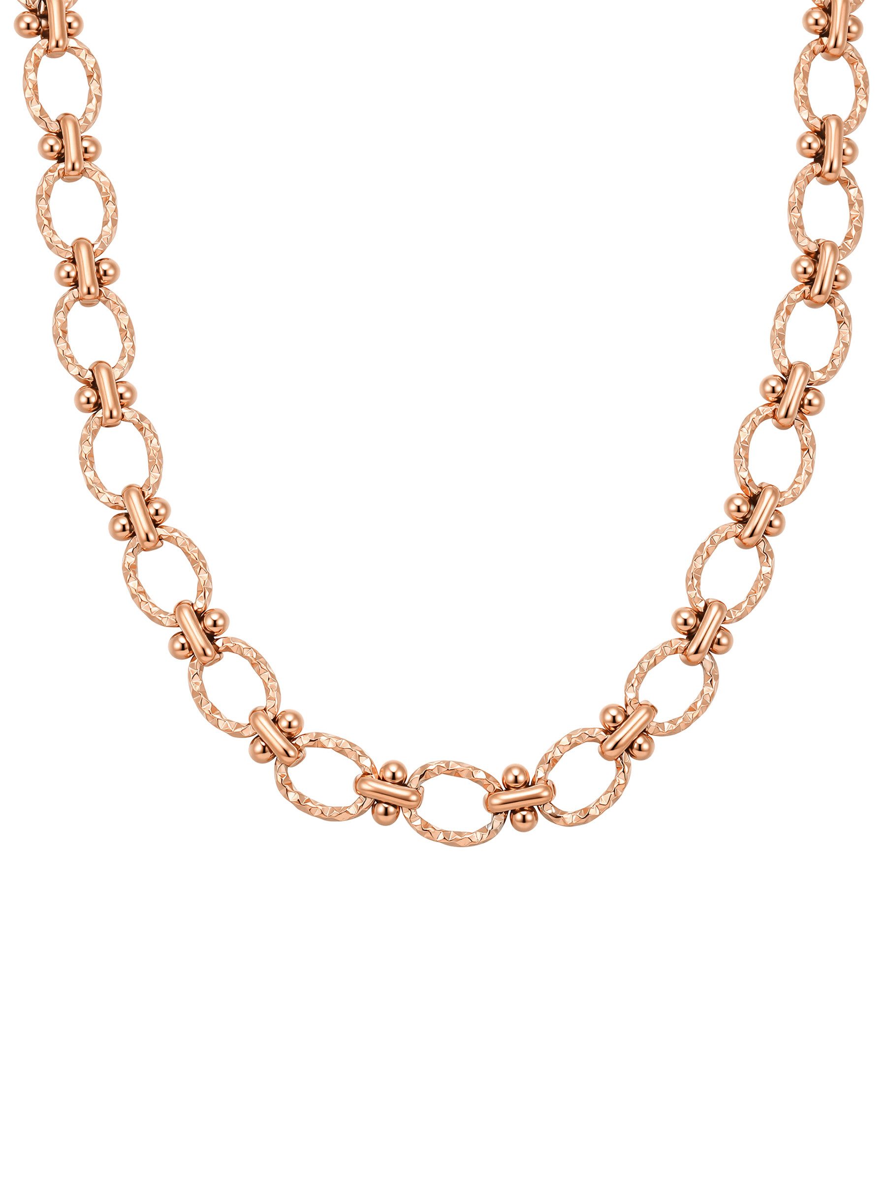 Hey Happiness Choker Damen Statement Gliederkette aus Edelstahl, verstellbare Halskette, moderne grobe Kette für Layering-Looks, Geschenk für Frauen