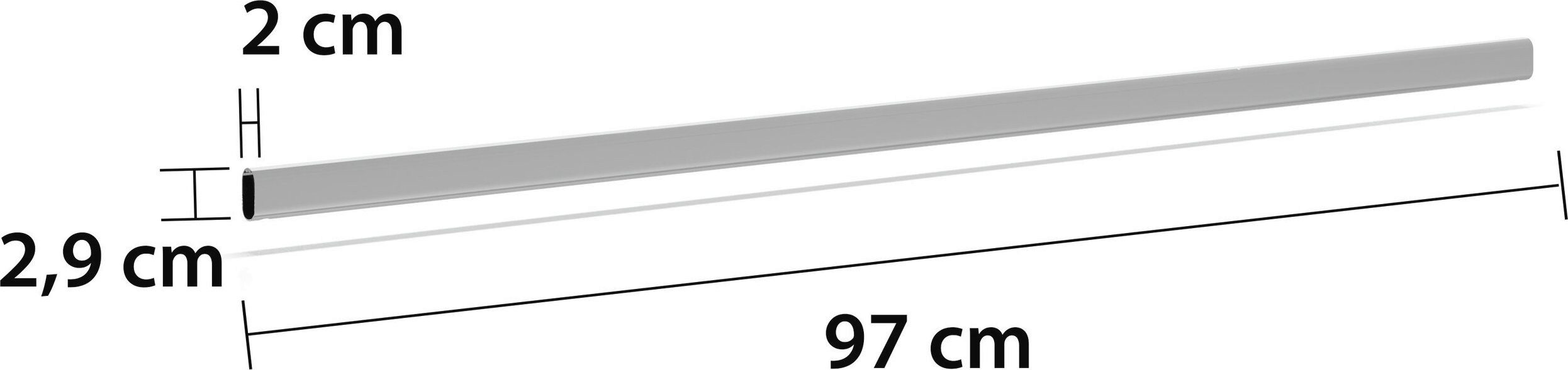 rauch Kleiderstange Zubehör Rauch-Schränke Garderobe Kleiderschrank Elementbreite 45-100 (inklusive Befestigungselemente), Breiten 43/48/65/78/88/98 cm, viel St – Bild 3 von 3