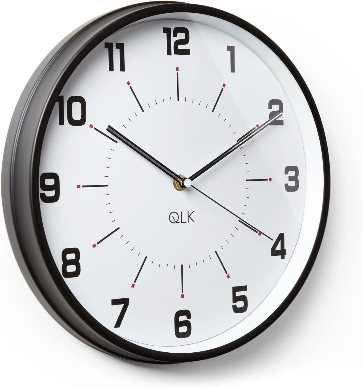 QLK Wanduhr Moderne Wanduhr Cozy ø31cm modern Bahnhofsuhr schwarz weiß