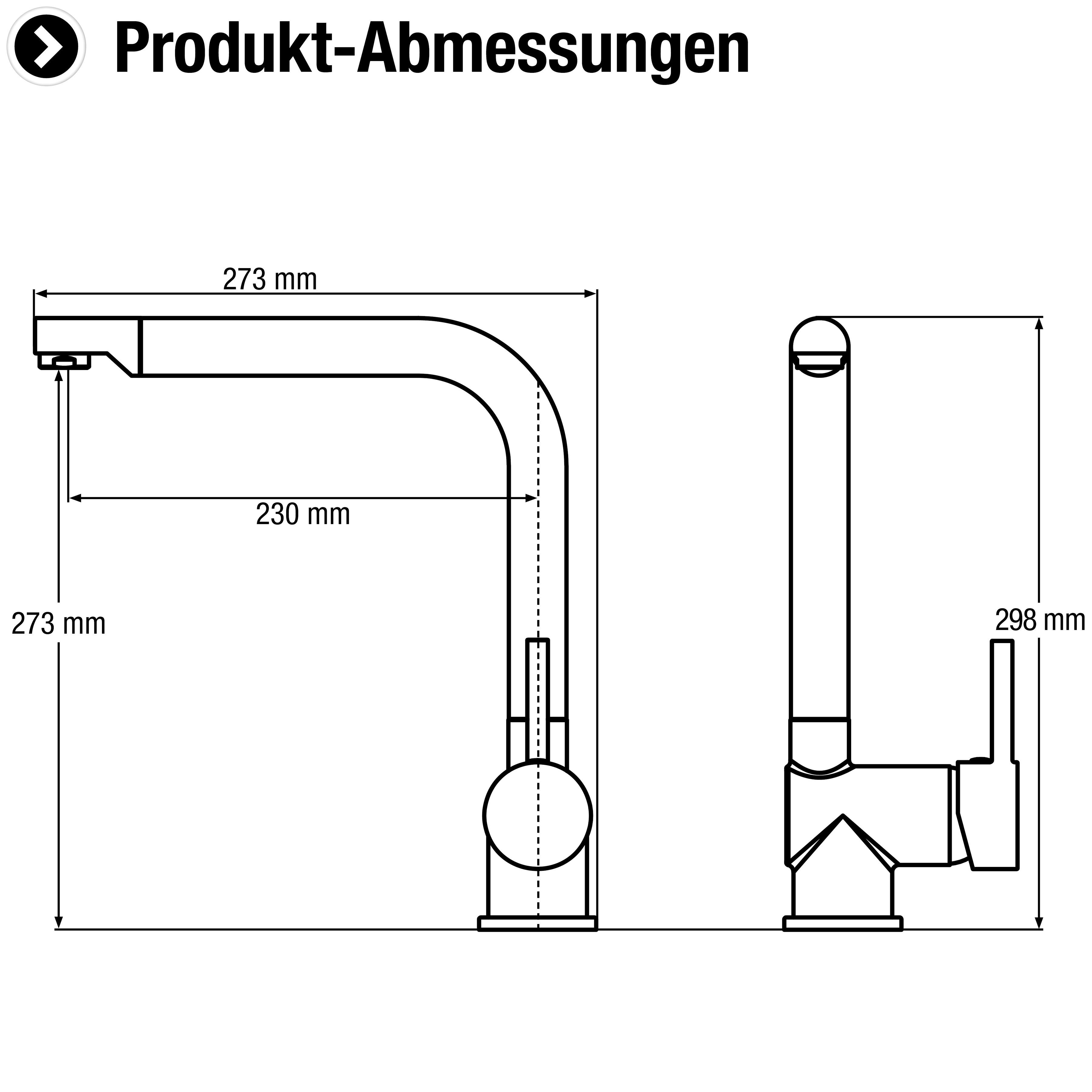 Messing, Spültischarmatur CORNAT HD, verchromt/schwarz Solana