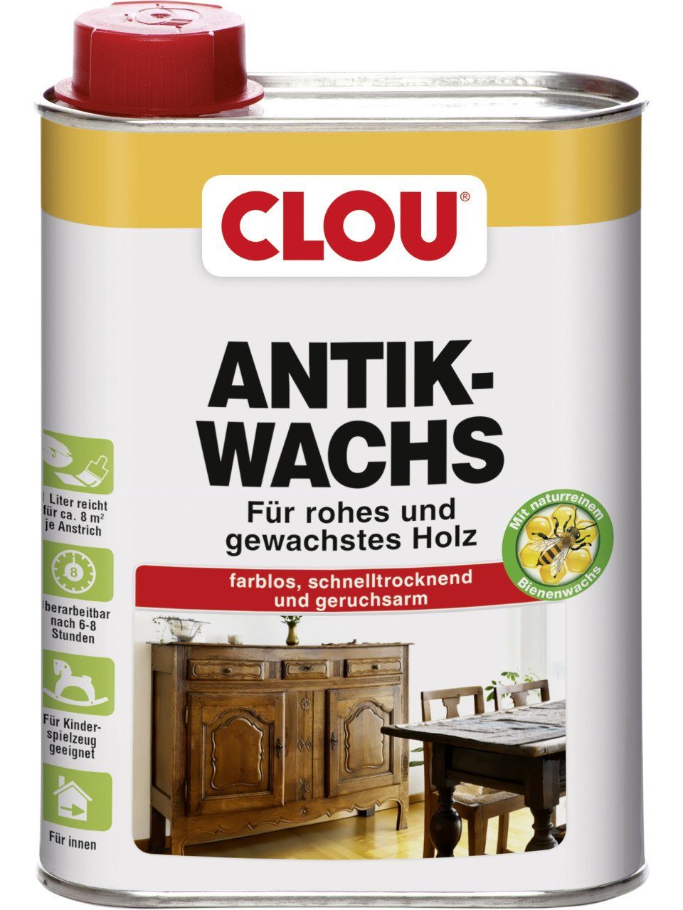 Clou Antikwachs W2 250 ml Holzpflegeöl