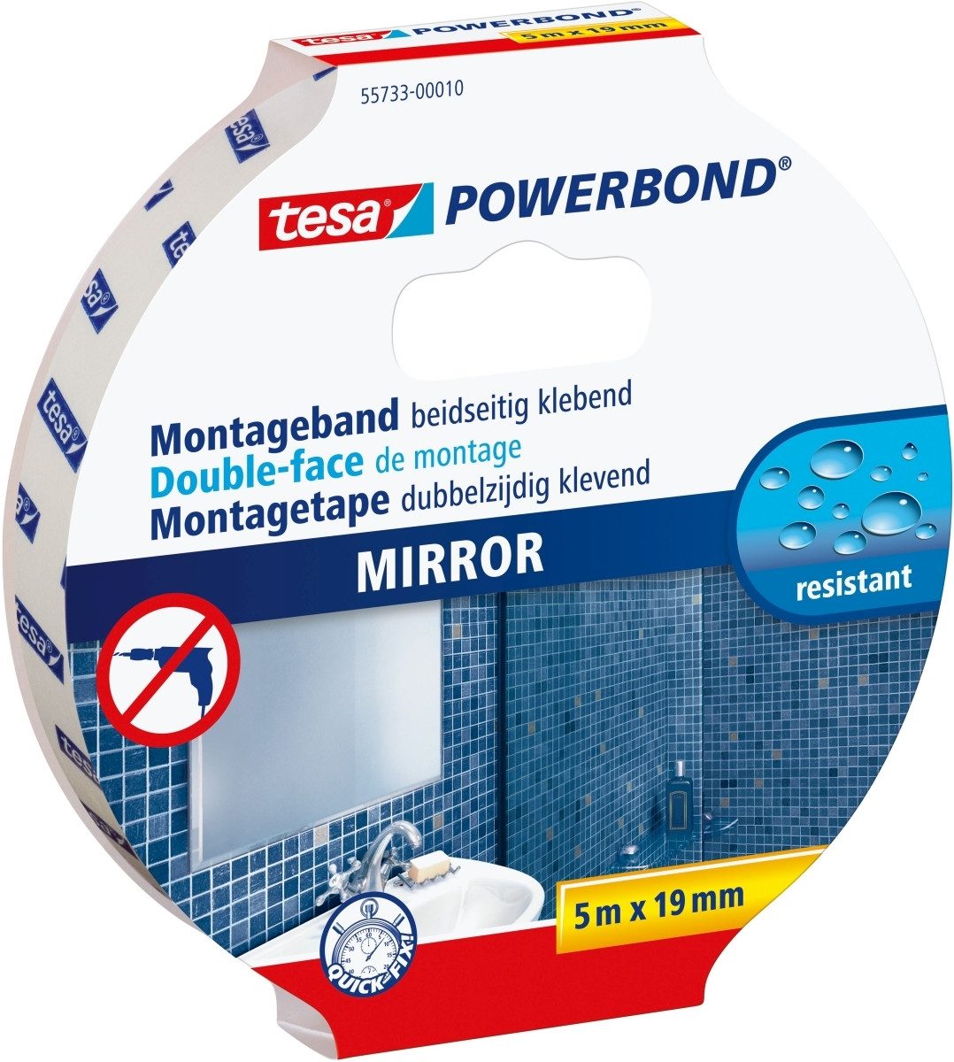 Klebeband Montageband Powerbond Spiegel 19mmx5m