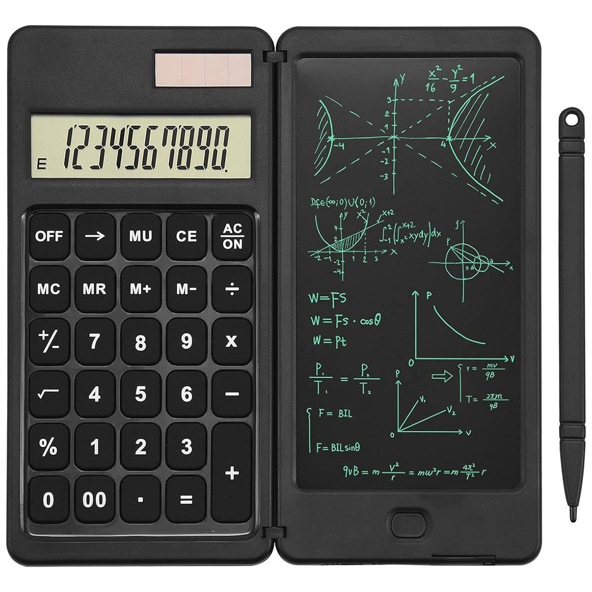 yozhiqu Taschenrechner Taschenrechner, Solarbetriebener Handschrift Rechner, faltbarer und tragbarer wissenschaftlicher Funktionszähler