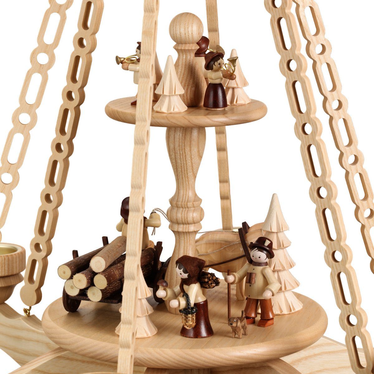 Volkskunstwerkstatt Unger Weihnachtspyramide Deckenpyramide 85cm, Zur Jagd