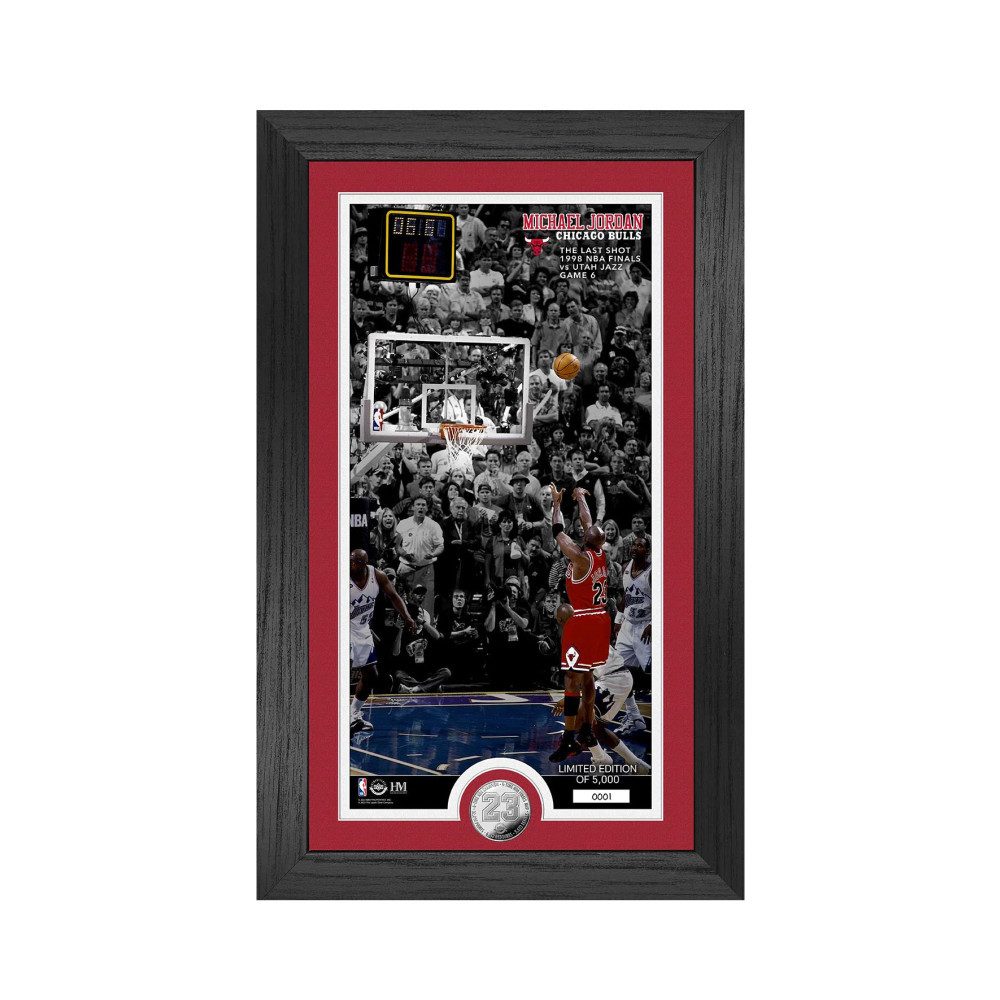 Chicago Bulls MJ Last Shot 98 Silver Coin Court Photo Mint