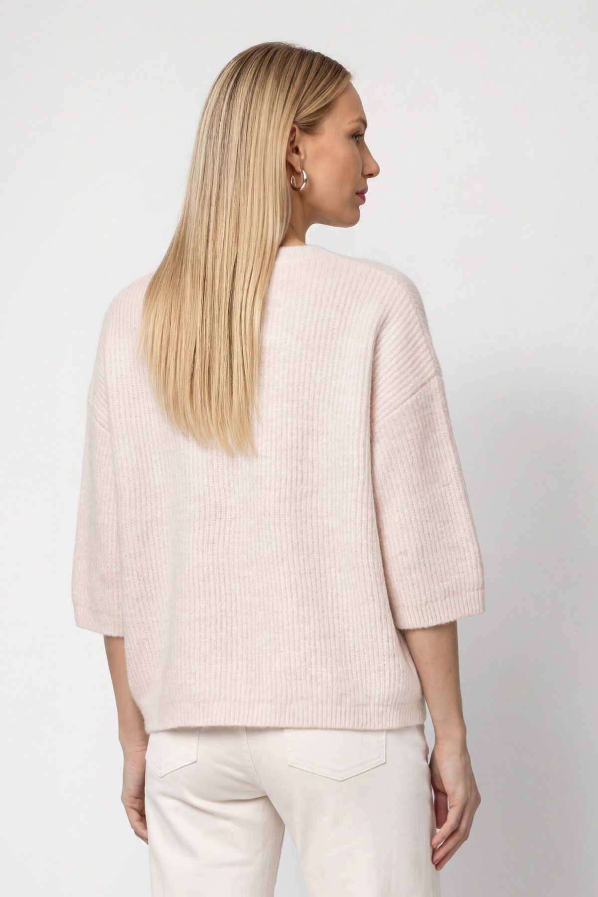 Monari Strickpullover Pullover Intarsie Regular fit mit Rundhalsausschnitt