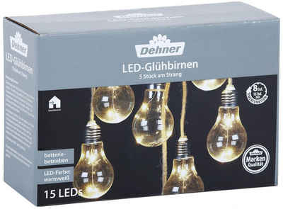 Dehner Lichterkette Retrolichterkette mit LED-Beleuchtung, Länge 70 cm