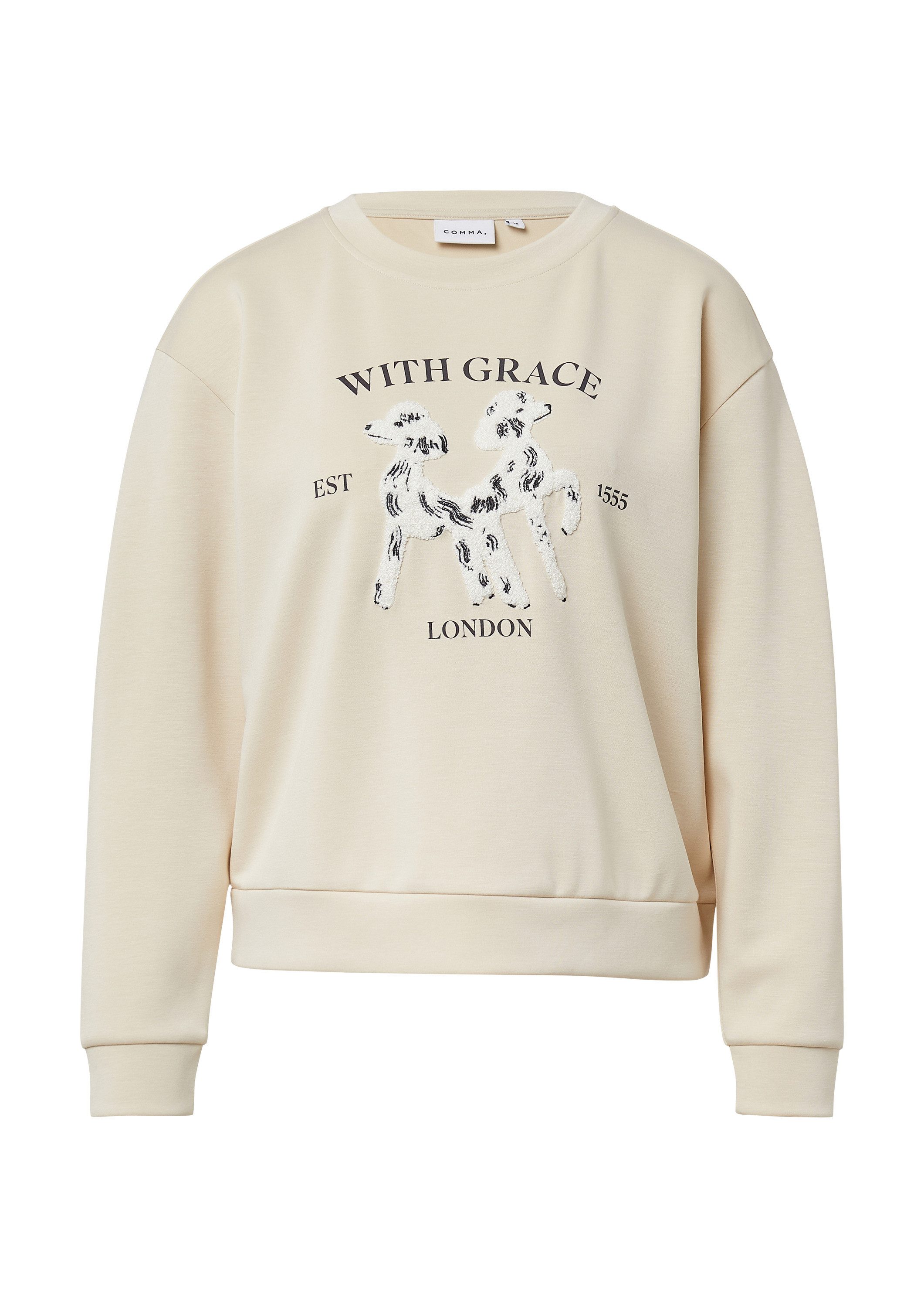 comma Sweatshirt Sweatshirt Sweatshirt im Relaxed günstig online kaufen