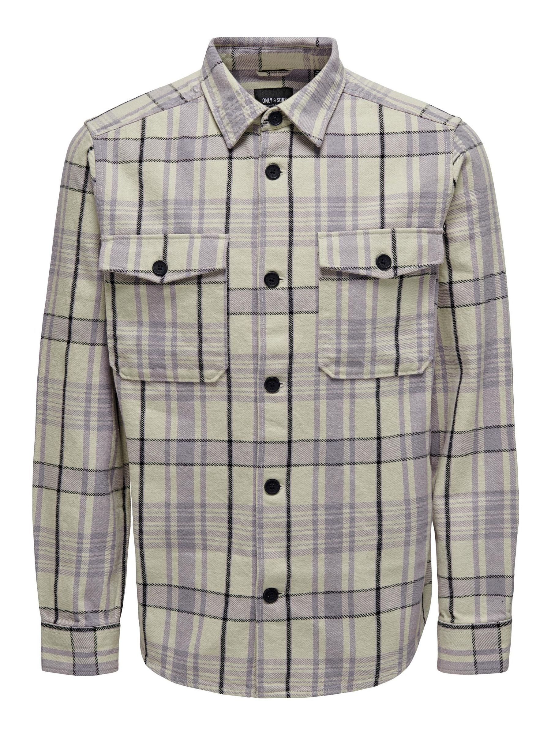 Langarmhemd Shacket Kariertes Langarm Holzfäller ONSMILO