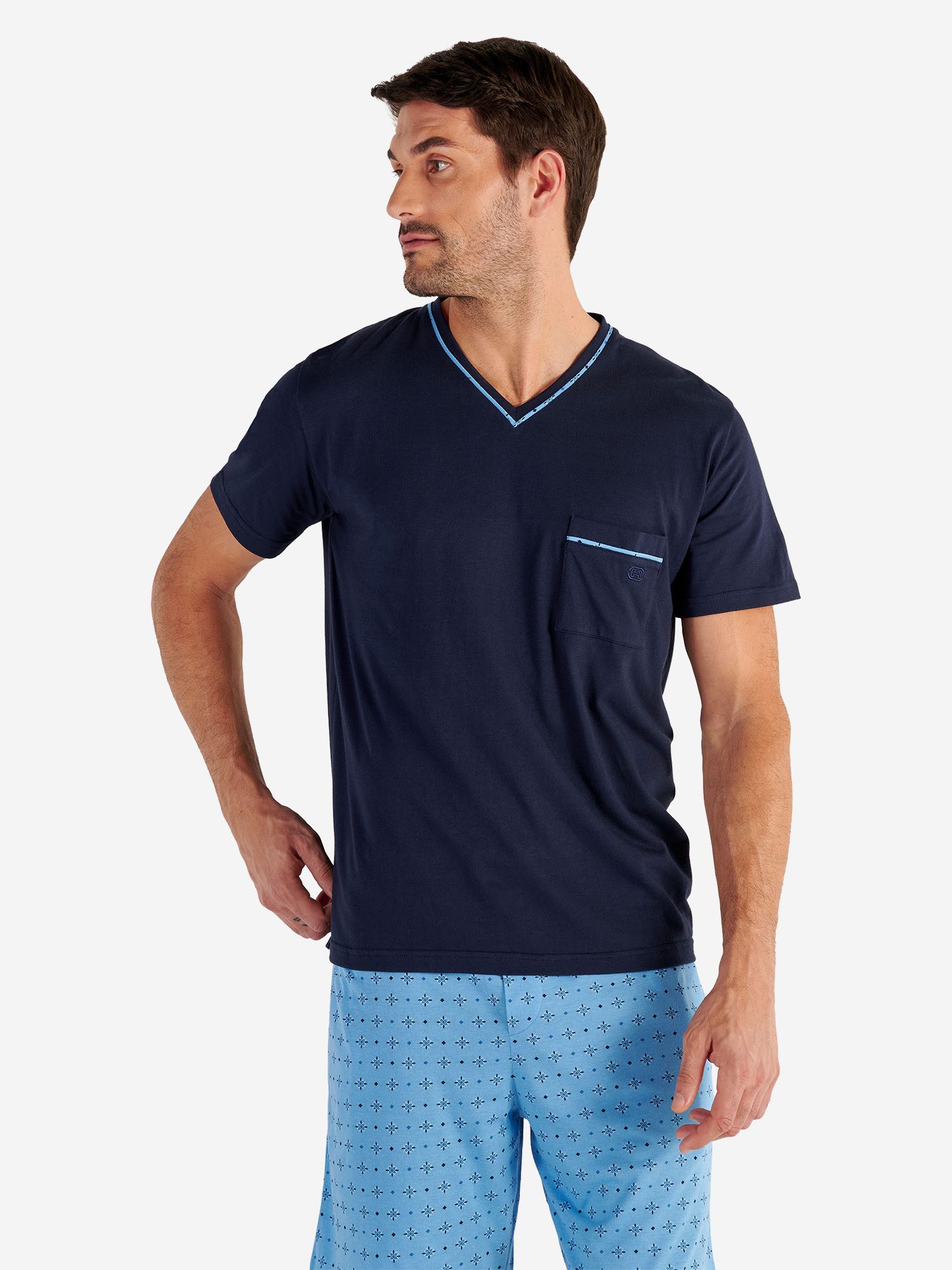Hom Pyjama Alan (2 tlg) Schlafanzug, Pyjama Set, Nachtwäsche
