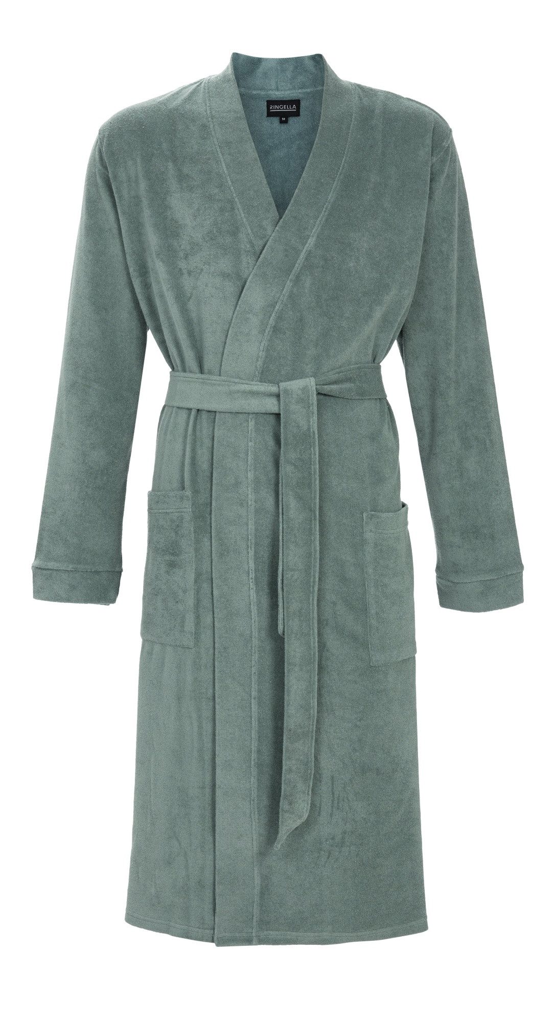 Ringella Herrenbademantel aus Stretchfrottee, mit Bindegürtel, Baumwolle, Bindegürtel, mit Gürtel