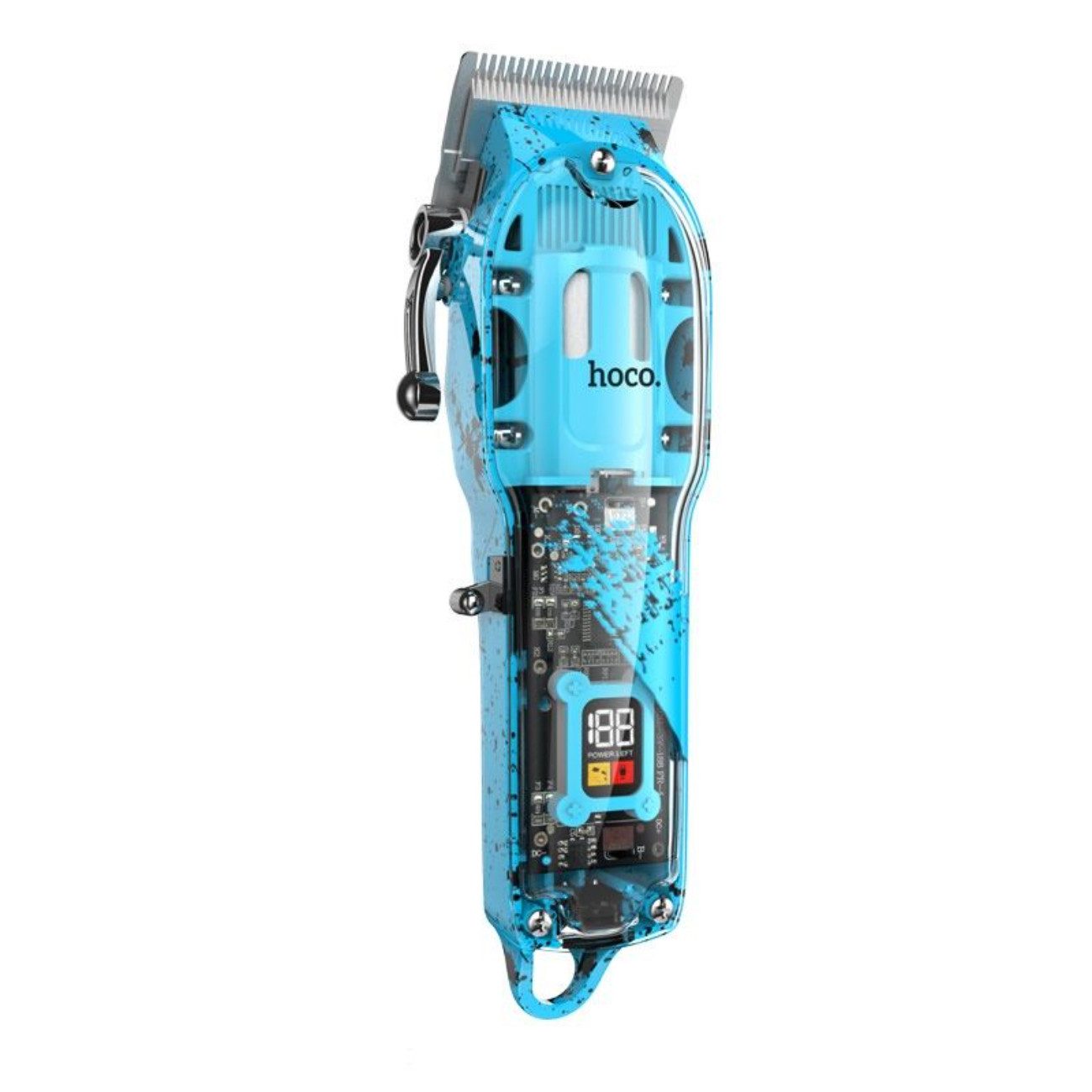 hoco. Haarschneider DAR10, Komplettset mit Öl, Bürste und Netzteil, LED-Display, 2600 mAh Akku, Profi-Haarschneider mit 4 Aufsätzen