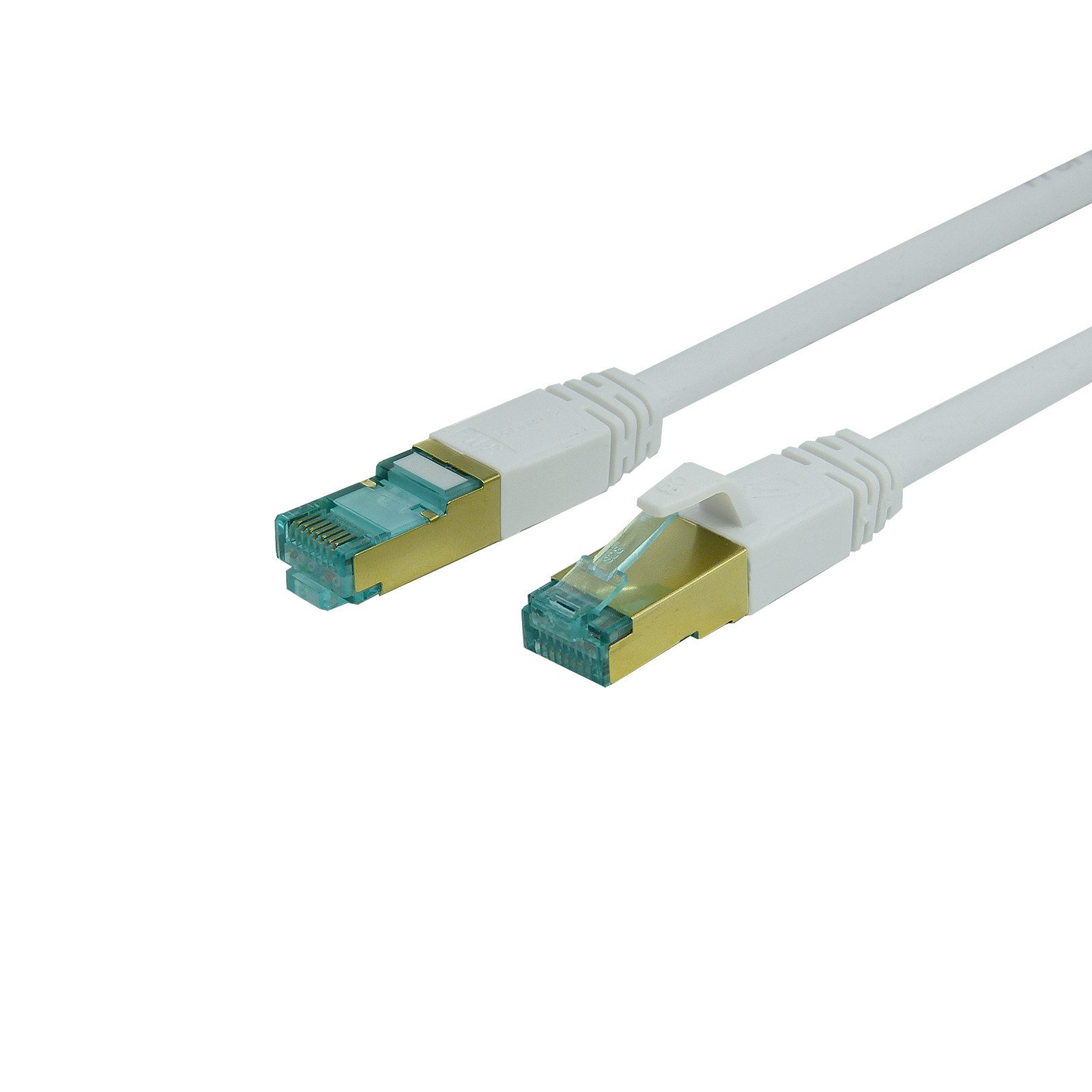 ProfiPatch Patchkabel Cat.8.1 S/FTP RJ45 TPE superflex PiMF LSZH 2000MHz 40GB LAN-Kabel, RJ45, vergoldet, halogenfrei, weiß