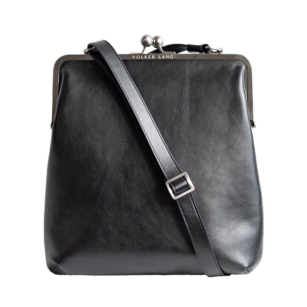 VOLKER LANG Schultertasche MATA  Elegante Damen Bügeltasche aus italienischem Leder