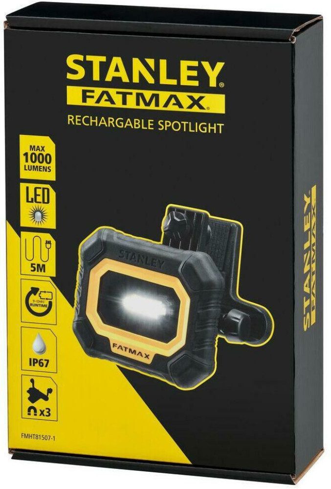 STANLEY LED Arbeitslicht STANLEY BLACK+DECKER Akku-LED-Lampe FATMAX 1000 lm IP67