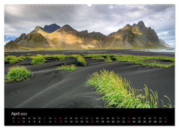 CALVENDO Wandkalender ISLAND - Zauber der Natur (Premium, hochwertiger DIN A2 Wandkalender 2023, Kunstdruck in Hochglanz)