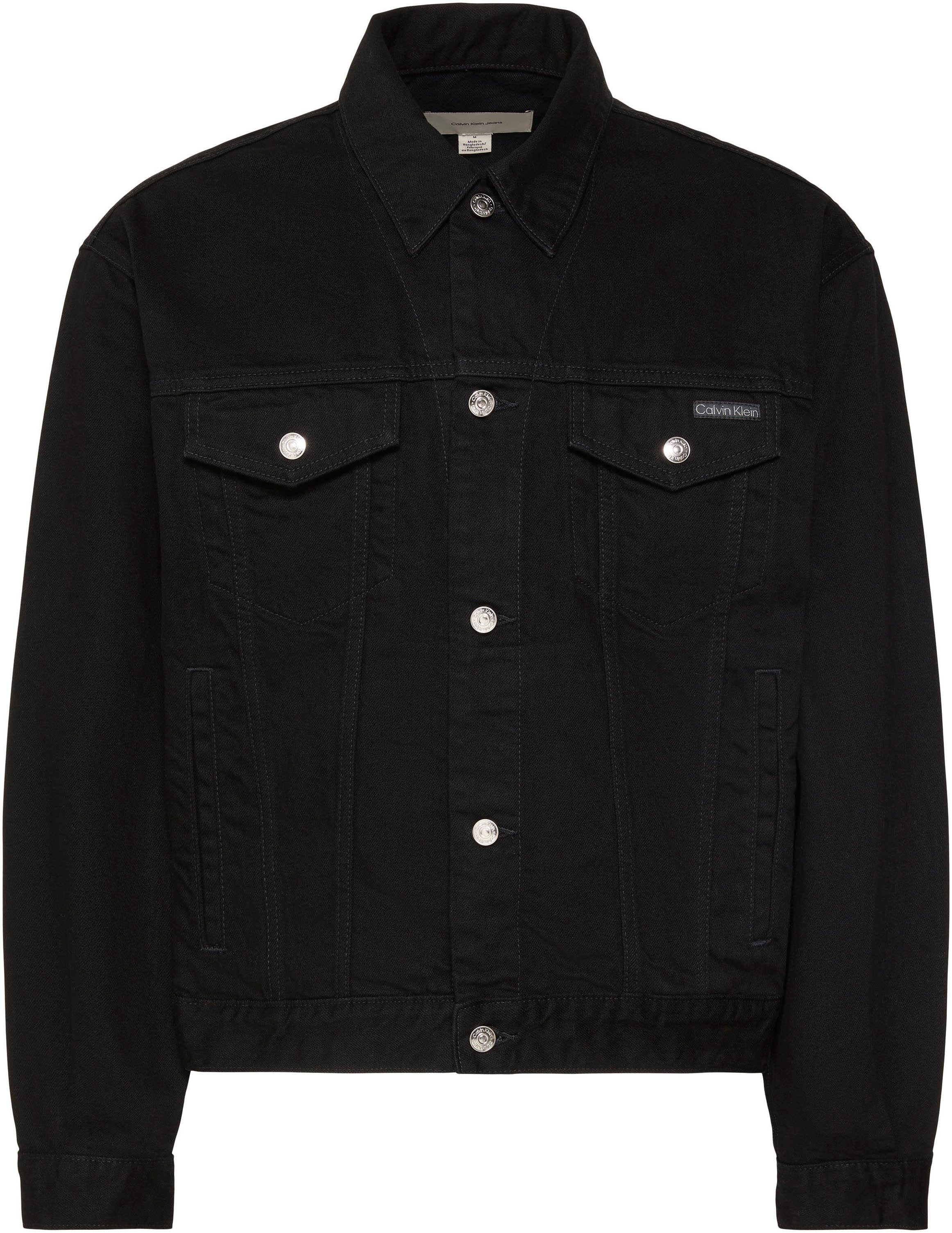 Calvin Klein Jeans Jeansjacke 90S CK CLASSIC BLACK TRUCKER Regular fit mit normalen Hemdkragen