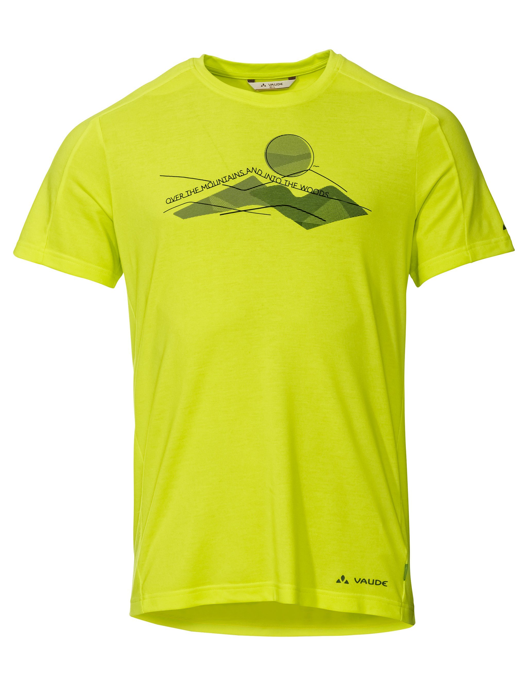 T-Shirt Men's Gleann Grüner (1-tlg) VAUDE T-Shirt bright green Knopf